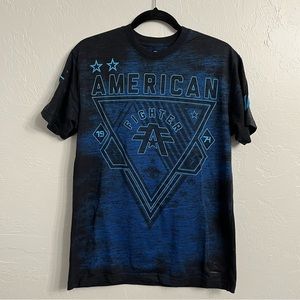 American Fighter Blue Blue T-Shirt Size Large